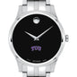 TCU Men's Movado Collection Stainless Steel Watch with Black Dial Shot #1