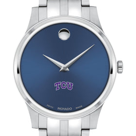 TCU Men&#39;s Movado Collection Stainless Steel Watch with Blue Dial Shot #1