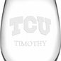 TCU Stemless Wine Glasses Made in the USA Shot #3