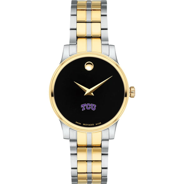 TCU Women&#39;s Movado Collection Two-Tone Watch with Black Dial Shot #2