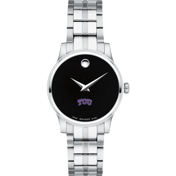 TCU Women&#39;s Movado Stainless Steel Watch with Black Dial Shot #2