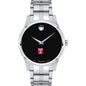 Temple Men's Movado Collection Stainless Steel Watch with Black Dial Shot #2