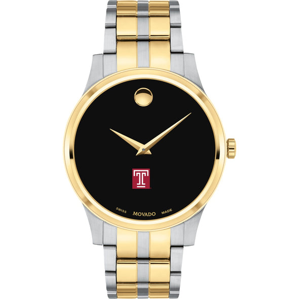 Temple Men&#39;s Movado Collection Two-Tone Watch with Black Dial Shot #2