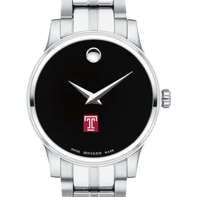 Temple Women&#39;s Movado Stainless Steel Watch with Black Dial Shot #1