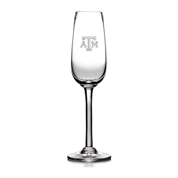 Texas A&amp;M Flute Glass by Simon Pearce Shot #1