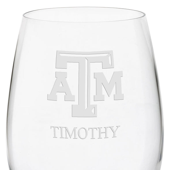 Texas A&amp;M Red Wine Glasses Shot #3