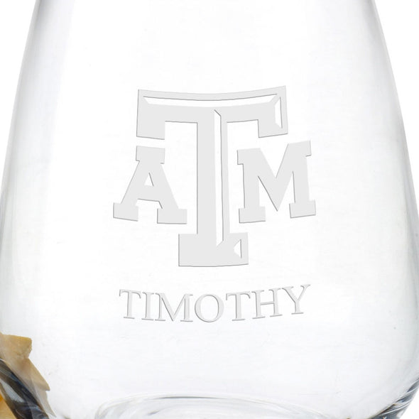 Texas A&amp;M Stemless Wine Glasses Shot #3