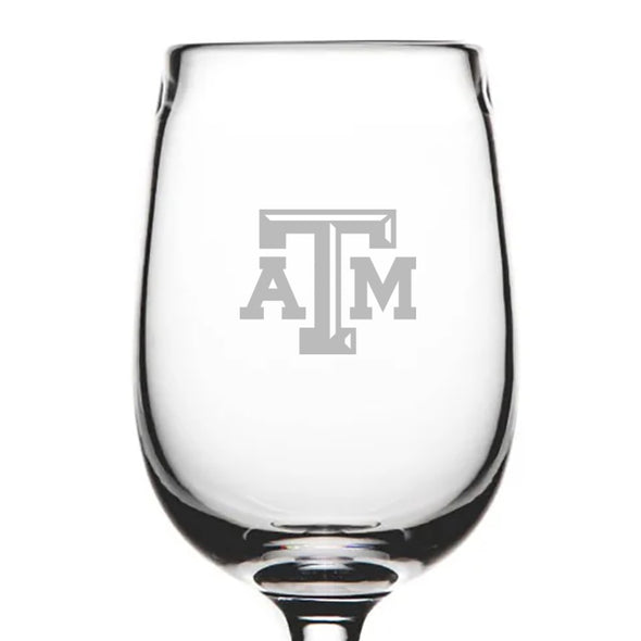 Texas A&amp;M White Wine Glass by Simon Pearce Shot #2