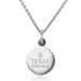 Texas Dell Med Necklace with Charm in Sterling Silver