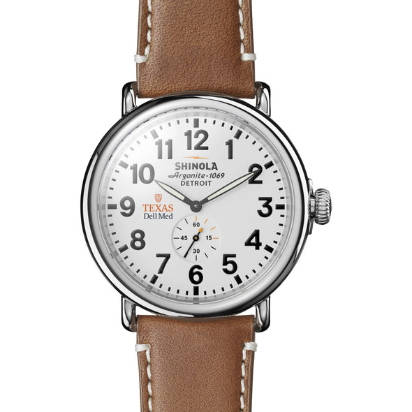 Texas Dell Med Shinola Watch, The Runwell 47 mm White Dial Shot #2