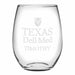 Texas Dell Med Stemless Wine Glasses Made in the USA - Set of 2