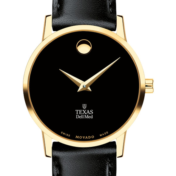 Texas Dell Med Women&#39;s Movado Gold Museum Classic Leather Shot #1