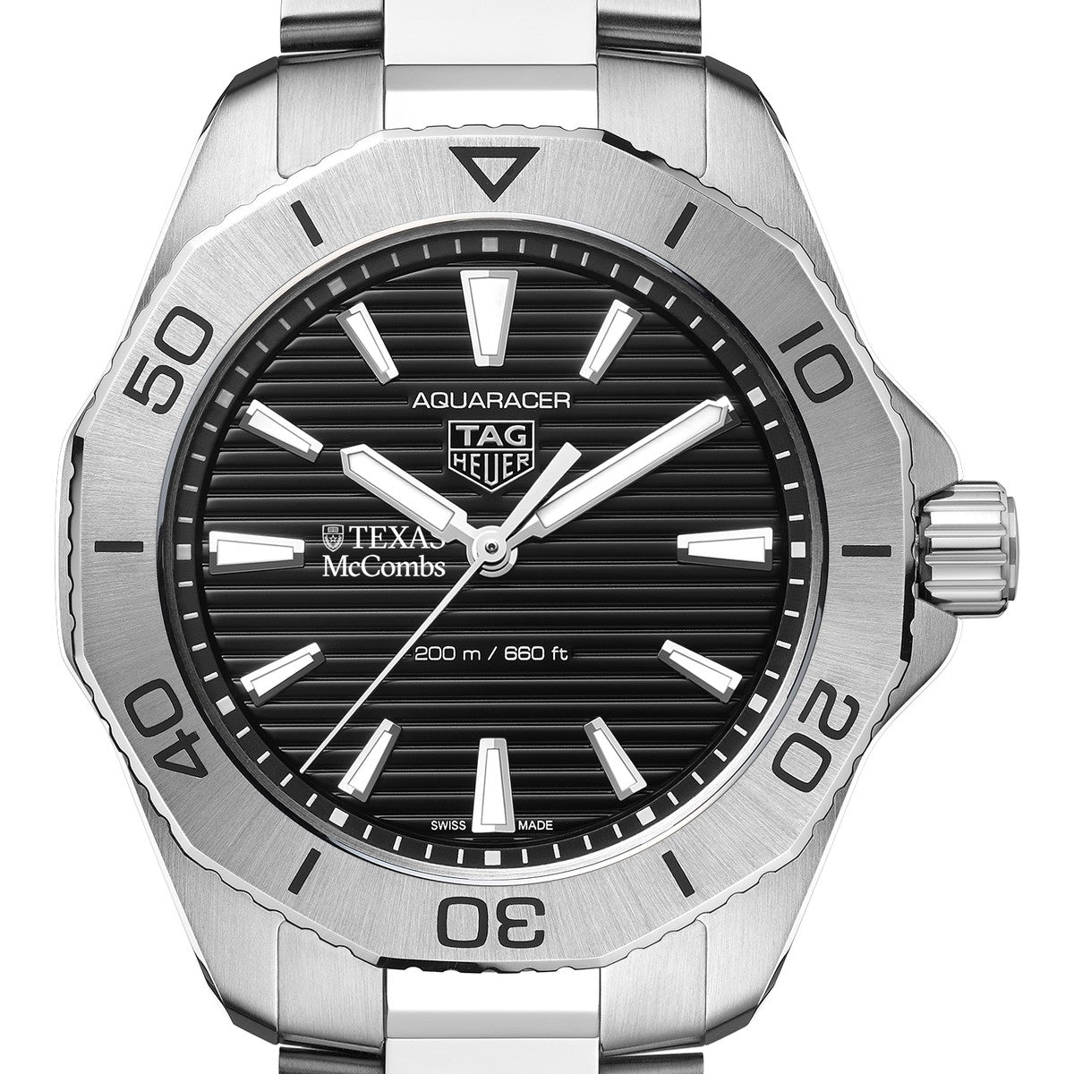 Texas McCombs Men s TAG Heuer Steel Aquaracer with Black Dial M