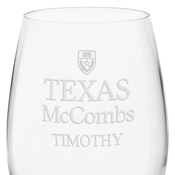 Texas McCombs Red Wine Glasses Shot #3