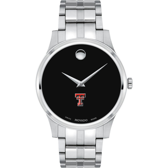 Texas Tech Men&#39;s Movado Collection Stainless Steel Watch with Black Dial Shot #2