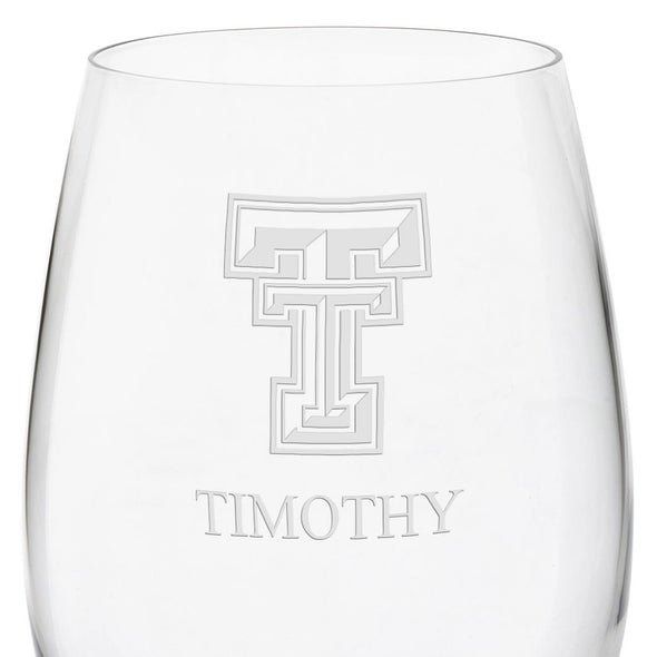 Texas Tech Red Wine Glasses Shot #3