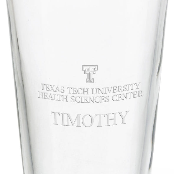 Texas Tech University Health Sciences Center School of Medicine 16 oz Pint Glass - Set of 2 Shot #3