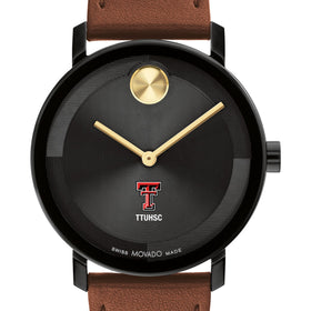 Texas Tech University Health Sciences Center School of Medicine Men&#39;s Movado BOLD with Cognac Leather Strap Shot #1