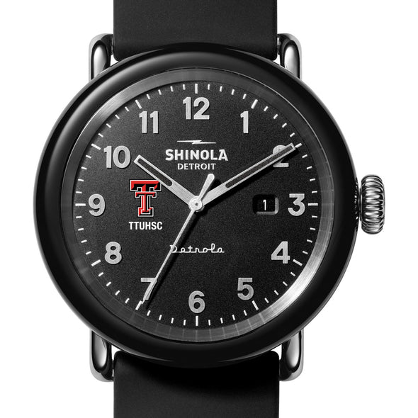 Texas Tech University Health Sciences Center School of Medicine Shinola Watch, The Detrola 43 mm Black Dial at M.LaHart &amp; Co. Shot #1