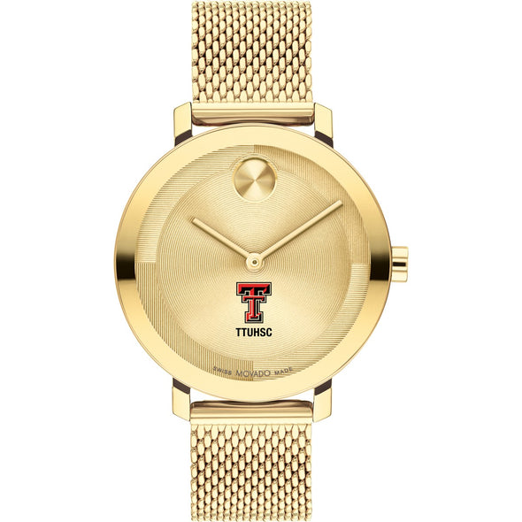 Texas Tech University Health Sciences Center School of Medicine Women&#39;s Movado Bold Gold with Mesh Bracelet Shot #2