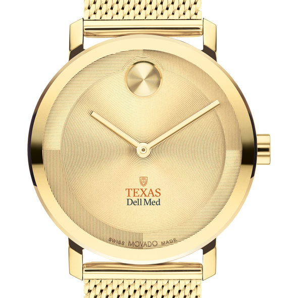 The University of Texas at Austin Dell Medical School Men&#39;s Movado BOLD Gold with Mesh Bracelet Shot #1