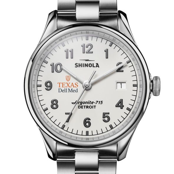 The University of Texas at Austin Dell Medical School Shinola Watch, The Vinton 38 mm Alabaster Dial at M.LaHart &amp; Co. Shot #1