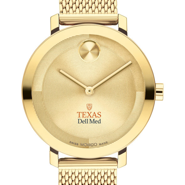 The University of Texas at Austin Dell Medical School Women&#39;s Movado Bold Gold with Mesh Bracelet Shot #1