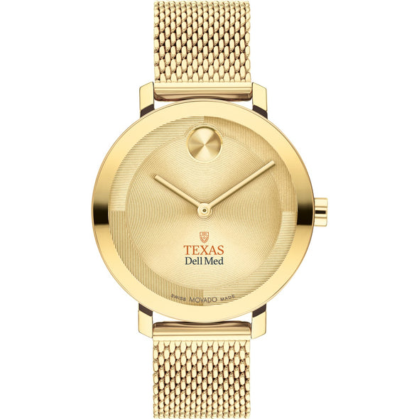 The University of Texas at Austin Dell Medical School Women&#39;s Movado Bold Gold with Mesh Bracelet Shot #2