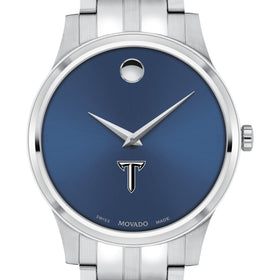 Troy Men&#39;s Movado Collection Stainless Steel Watch with Blue Dial Shot #1