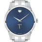 Troy Men's Movado Collection Stainless Steel Watch with Blue Dial Shot #1