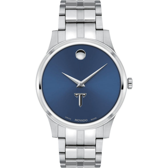 Troy Men&#39;s Movado Collection Stainless Steel Watch with Blue Dial Shot #2