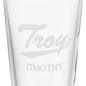 Troy University 16 oz Pint Glass Shot #3