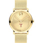 Troy University Men's Movado BOLD Gold with Mesh Bracelet Shot #2