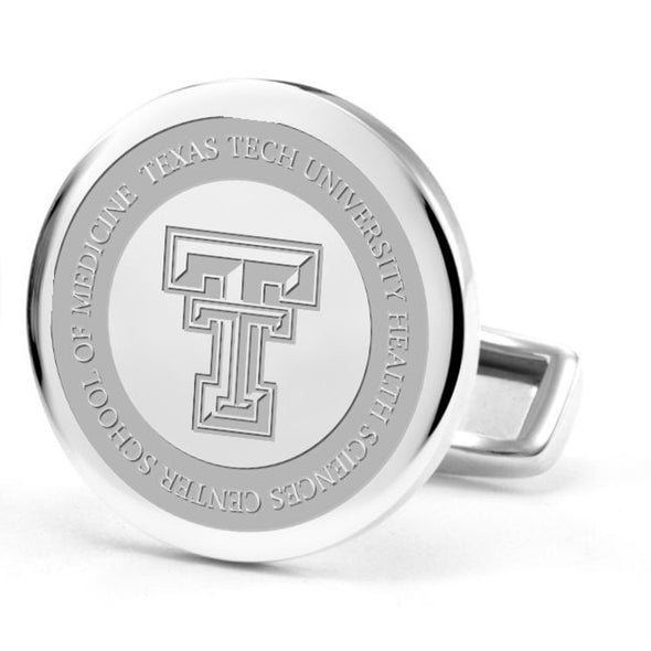 TTUHSC SOM Cufflinks in Sterling Silver Shot #2