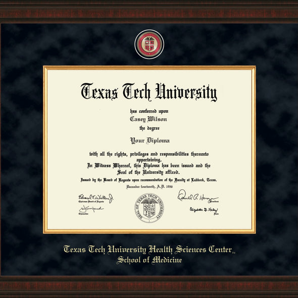 TTUHSC SOM Diploma Frame - Excelsior Shot #2