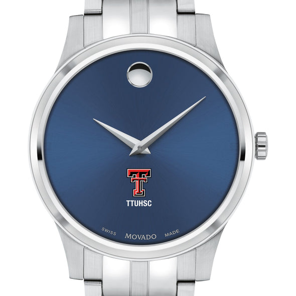 TTUHSC SOM Men&#39;s Movado Collection Stainless Steel Watch with Blue Dial Shot #1