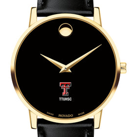 TTUHSC SOM Men&#39;s Movado Gold Museum Classic Leather Shot #1