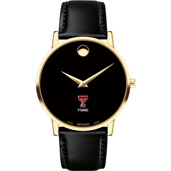 TTUHSC SOM Men's Movado Gold Museum Classic Leather Shot #2