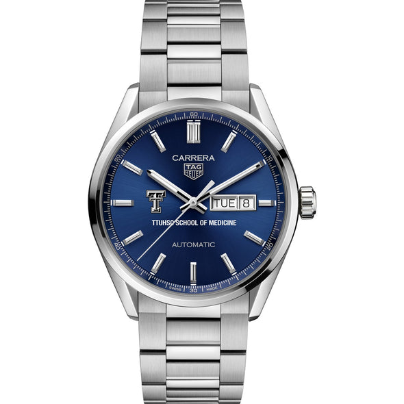 TTUHSC SOM Men&#39;s TAG Heuer Carrera with Blue Dial &amp; Day-Date Window Shot #2