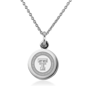 TTUHSC SOM Necklace with Charm in Sterling Silver Shot #1