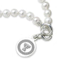 TTUHSC SOM Pearl Bracelet with Sterling Silver Charm Shot #2