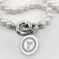 TTUHSC SOM Pearl Necklace with Sterling Silver Charm Shot #2