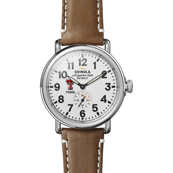 TTUHSC SOM Shinola Watch, The Runwell 41 mm White Dial Shot #2