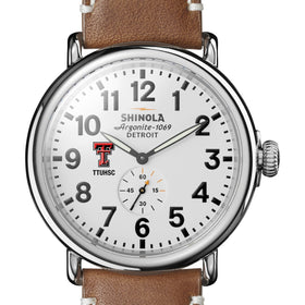 TTUHSC SOM Shinola Watch, The Runwell 47 mm White Dial Shot #1