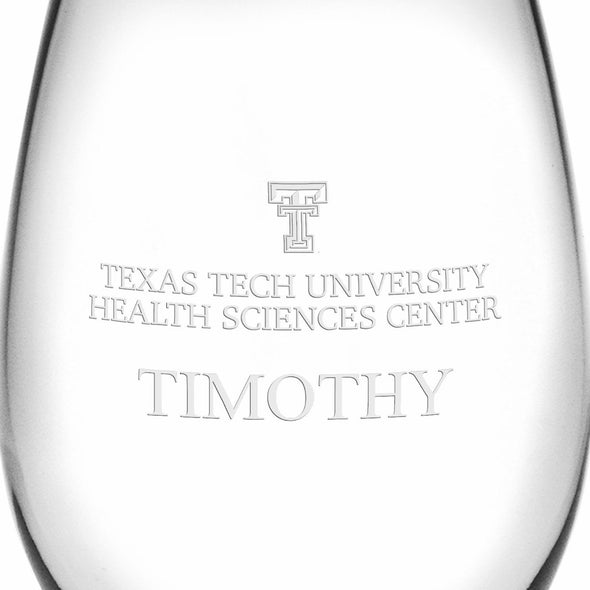 TTUHSC SOM Stemless Wine Glasses Made in the USA - Set of 2 Shot #3