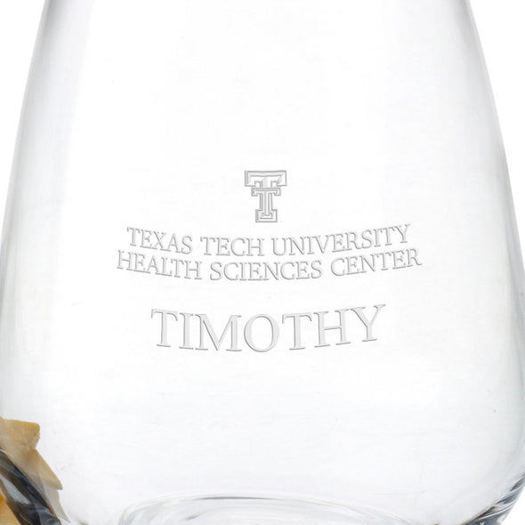 TTUHSC SOM Stemless Wine Glasses - Set of 2 Shot #3