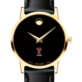 TTUHSC SOM Women&#39;s Movado Gold Museum Classic Leather Shot #1