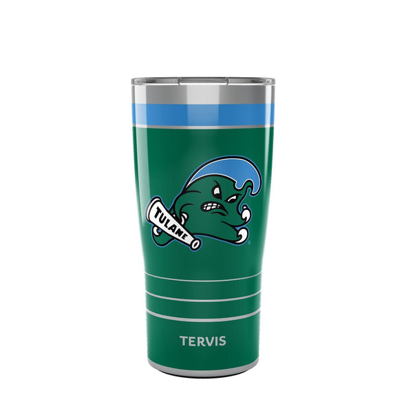 Tulane 20 oz. Stainless Steel Tervis Tumblers with Slider Lids - Set of 2 Shot #1