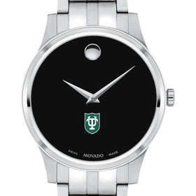 Tulane Men&#39;s Movado Collection Stainless Steel Watch with Black Dial Shot #1