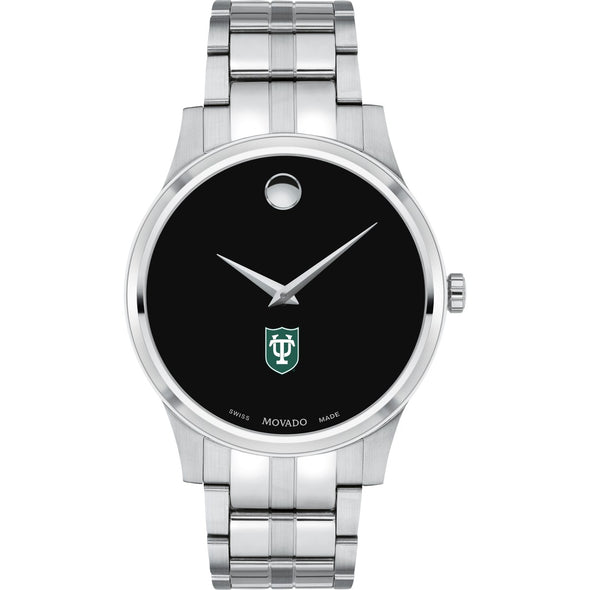 Tulane Men&#39;s Movado Collection Stainless Steel Watch with Black Dial Shot #2